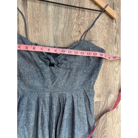 Madewell Chambray Tiefront Cutout Cami Dress Size 4 - Picture 7 of 10